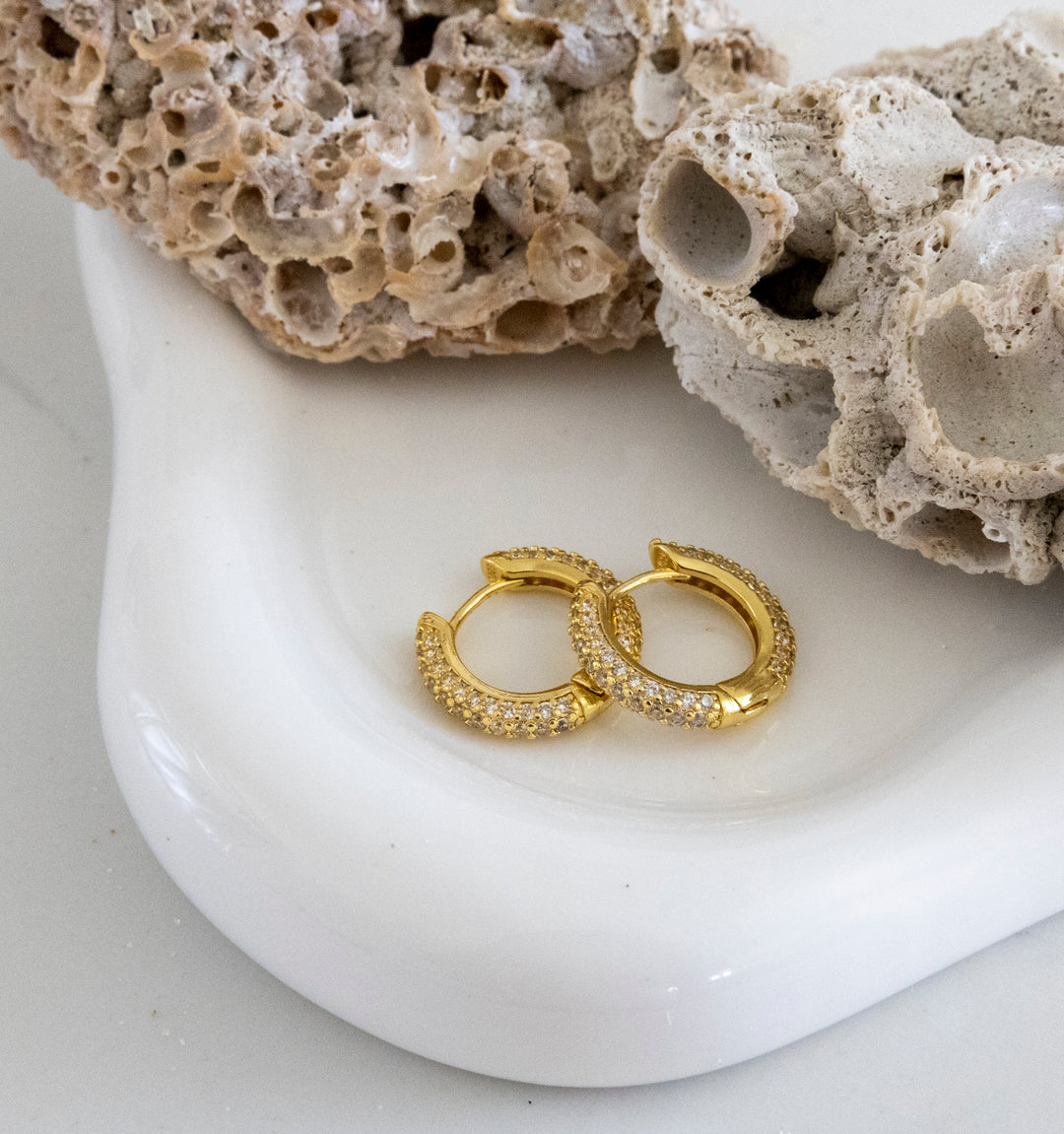 12th Street Shimmery Gold Hoop – Ride the Wave Shop